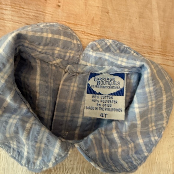 Carriage Boutiques VTG Girls Smocked Dress 4t Plaid flowers butterfly Girlhood - Picture 2 of 4